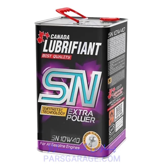 روغن موتور SN لوبریفینت Lubrifiant حجم 5 لیتر 10W40 فلزی کانادا — تصویر ۲