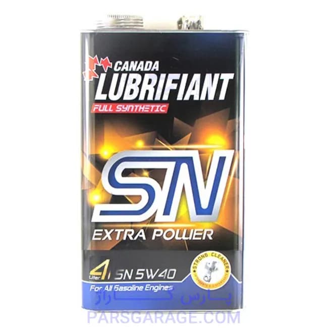 روغن موتور SN لوبریفینت Lubrifiant حجم 4 لیتر 5W40 فلزی کانادا — تصویر ۳