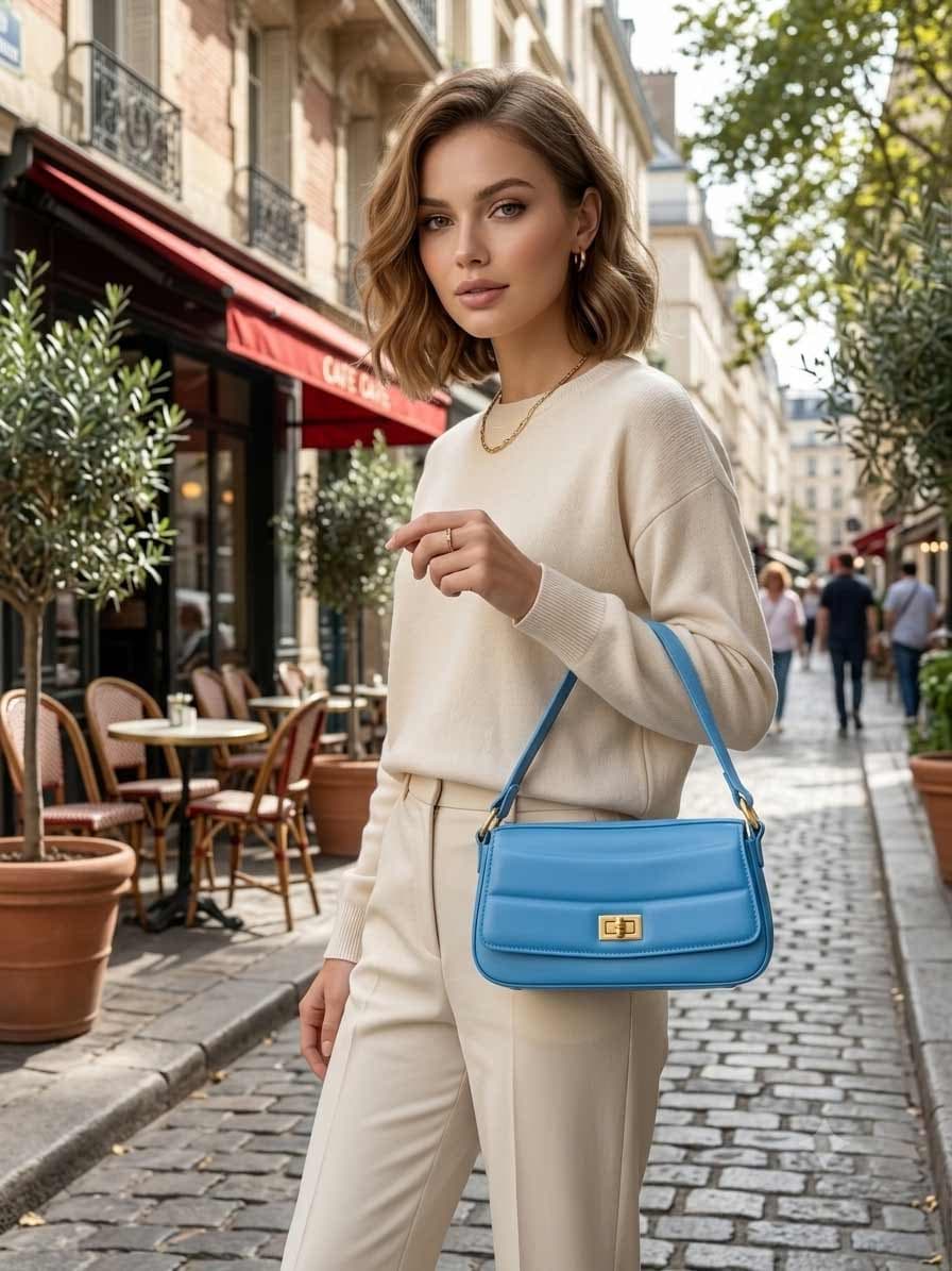 کیف دستی زنانه کلاسیک آبی مکس (Max)