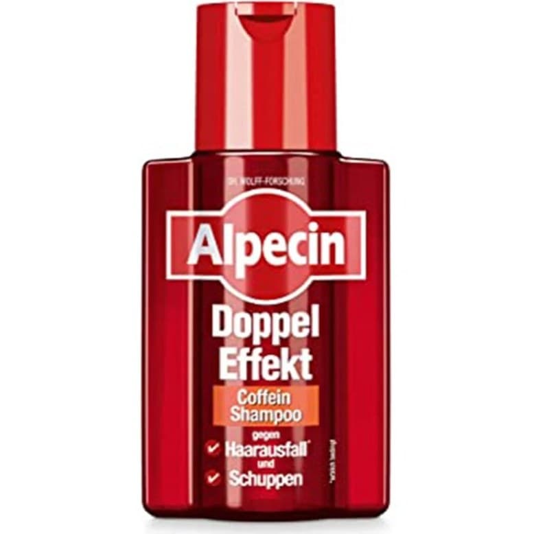 شامپو ضد شوره و تقویت کننده مو آلپسین مدل Double Effect Caffeine