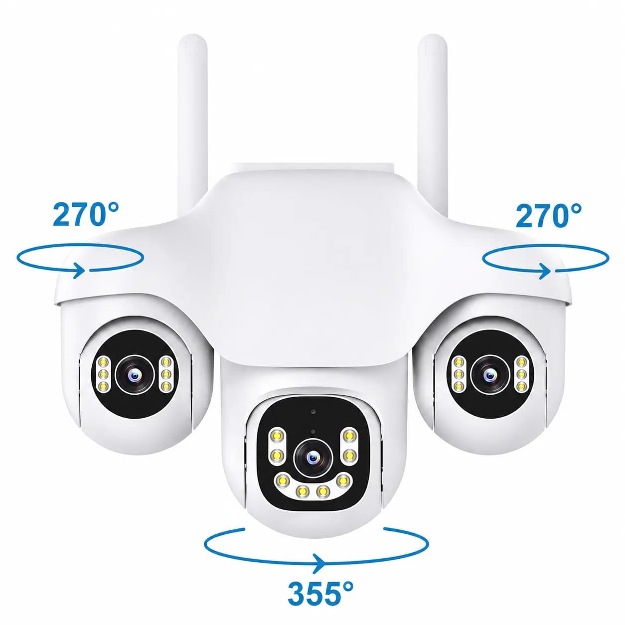دوربین مینی اسپیددام سیمکارتی 3مگاپیکسل سه لنز شش موتوره آژیر دار V380 Pro مدل SC31-G-L — تصویر ۴