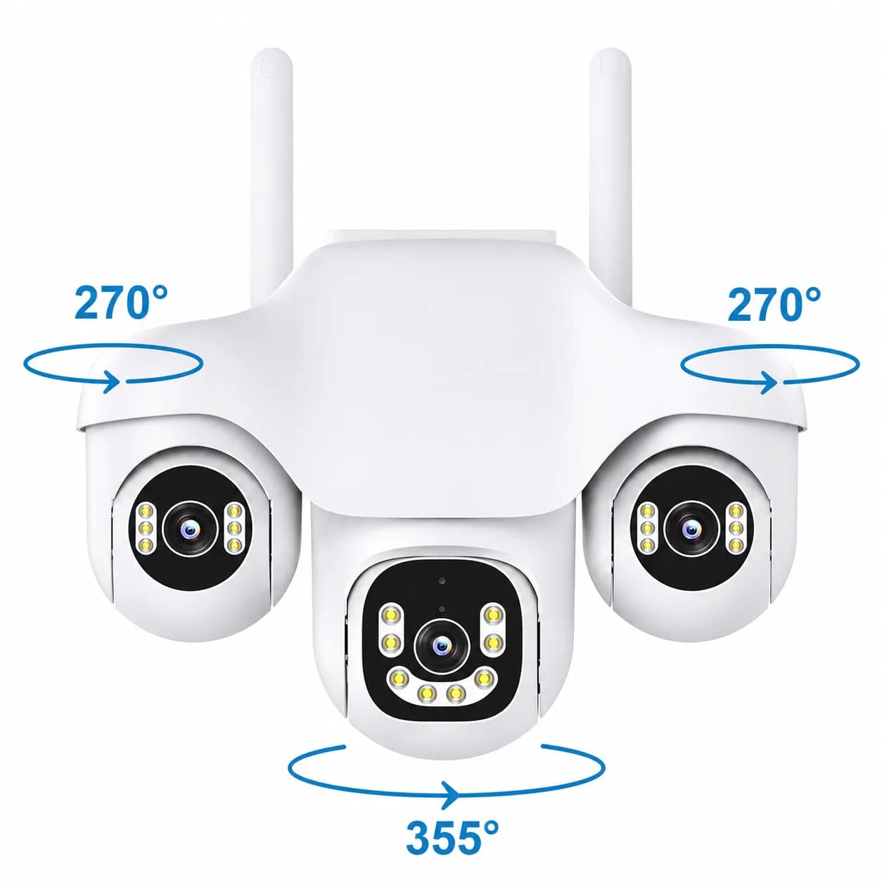 دوربین مینی اسپیددام سیمکارتی 3مگاپیکسل سه لنز شش موتوره آژیر دار V380 Pro مدل SC31-G-L