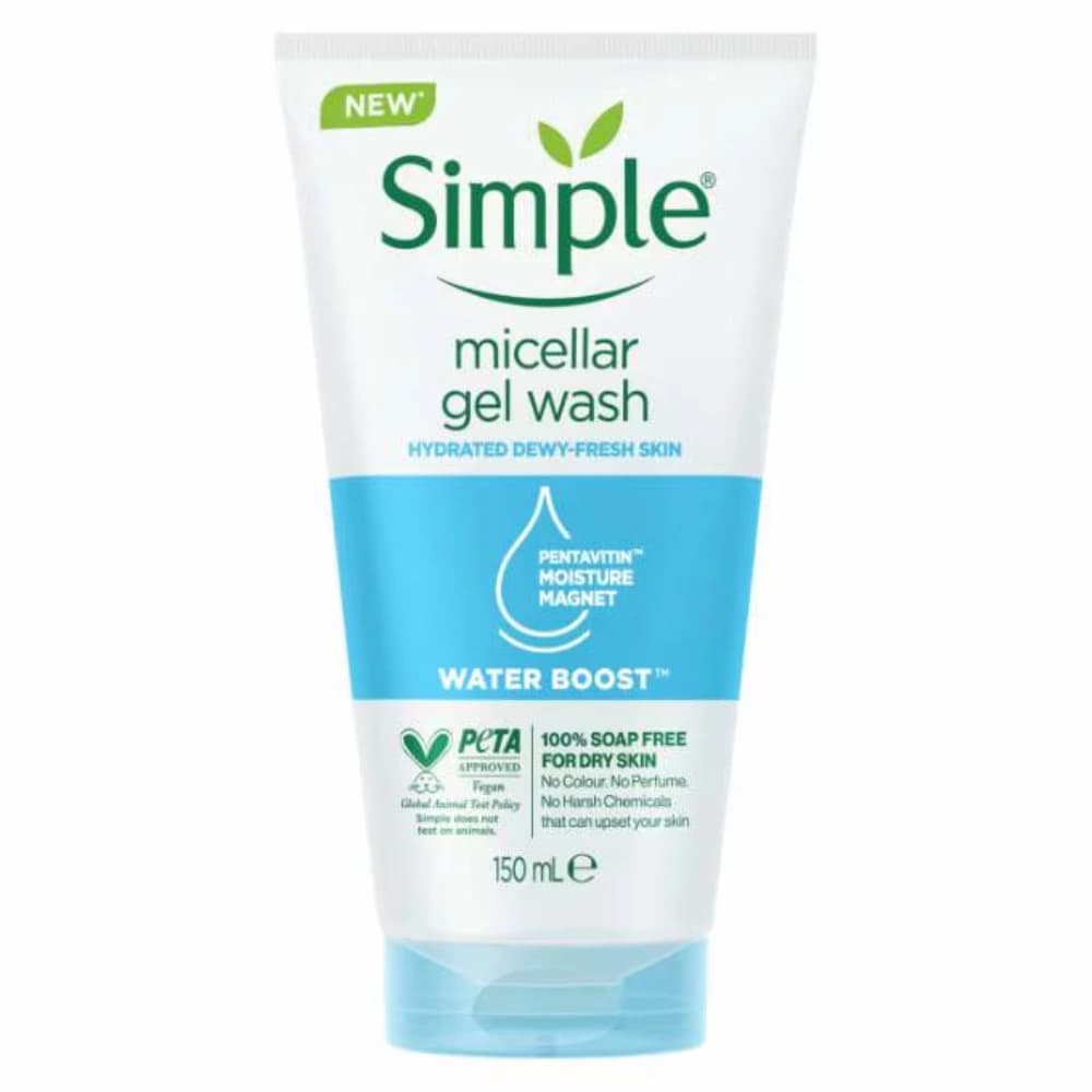 ژل میسلار شوینده صورت سیمپل مدل Simple Water Boost