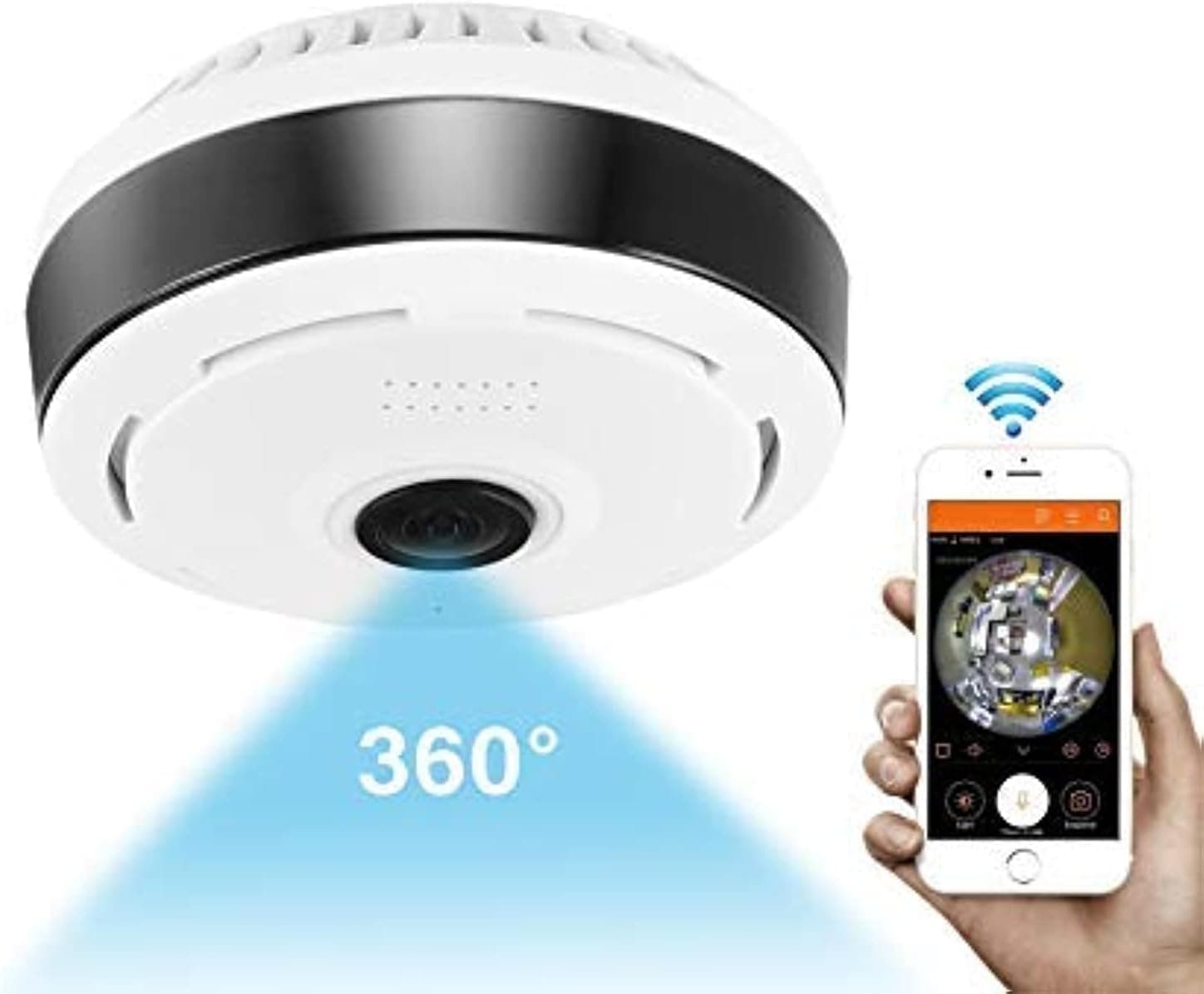 دوربین چشم ماهی 2مگاپیکسل وای فای 360 درجه V380 مدل RU-3003 — تصویر ۵