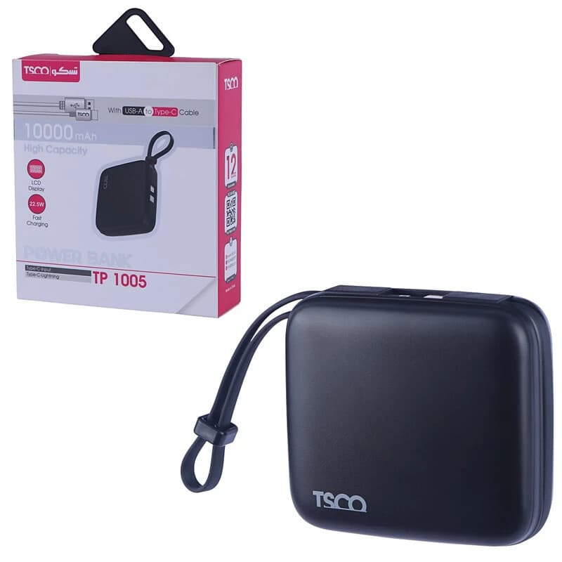 پاور بانک فست شارژ تسکو TP 1005 PD QC3.0 22.5W ظرفیت 10000 — تصویر ۸