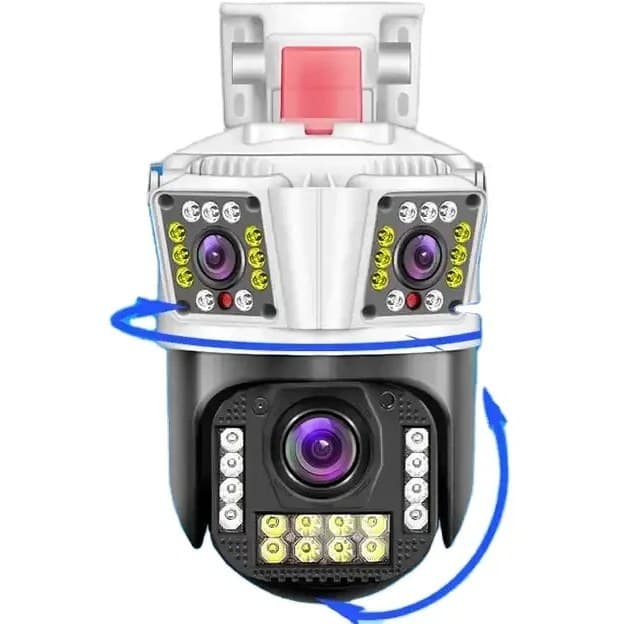 دوربین مینی اسپیددام 8مگاپیکسل سیمکارتی 3 لنزه v380 pro سه تصویر همزمان