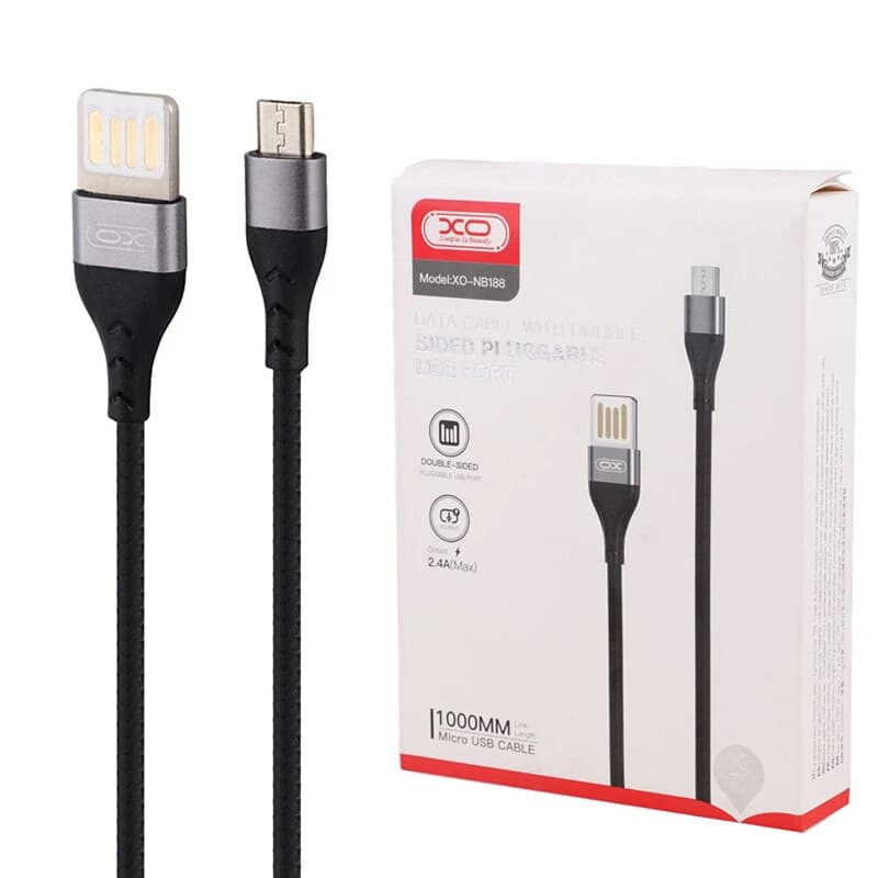 کابل میکرو یو اس بی فست شارژ 2.4 آمپر ایکس او XO-NB188 طول 1 متر