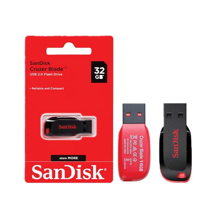 فلش 32 گيگ سن ديسک SanDisk Cruzer Blade — تصویر ۴
