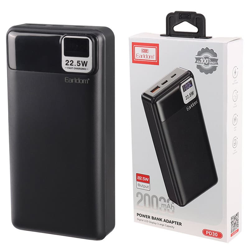 پاور بانک 20000 فست شارژ ارلدام Earldom ET-PD30 22.5W