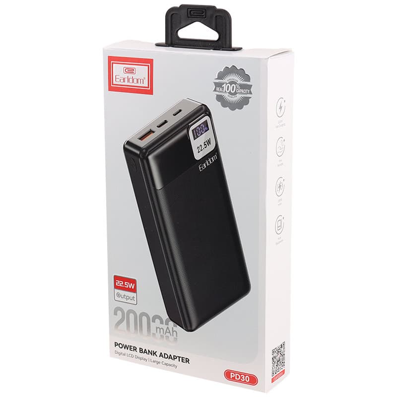 پاور بانک 20000 فست شارژ ارلدام Earldom ET-PD30 22.5W — تصویر ۴