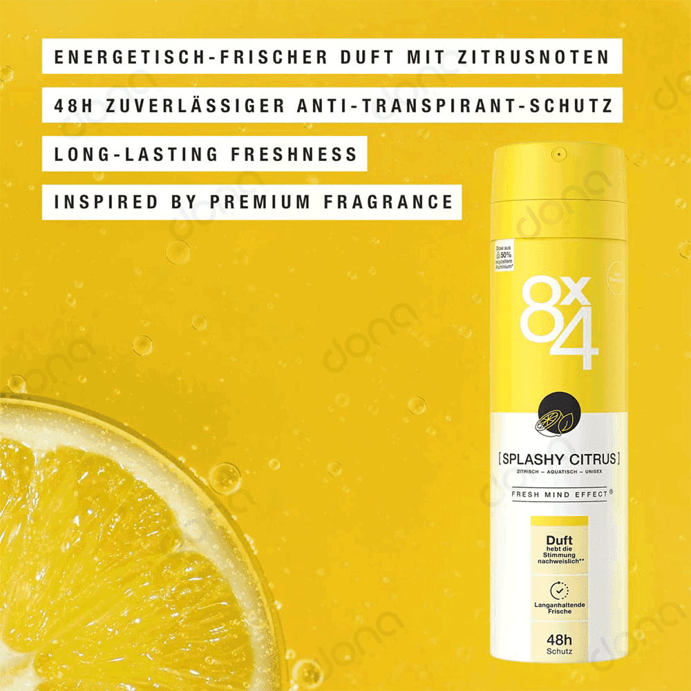 اسپری دئودورانت زنانه 8X4 مدل SPLASHY CITRUS — تصویر ۴