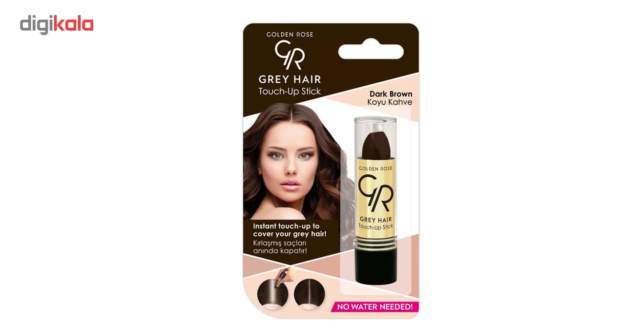 رژ مو گلدن رز مدل Dark Brown — تصویر ۳
