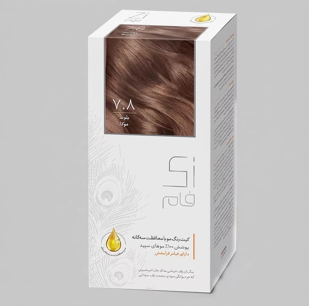 کیت رنگ مو زی فام شماره 7.8 حجم 50 میلی لیتر بلوند موکا