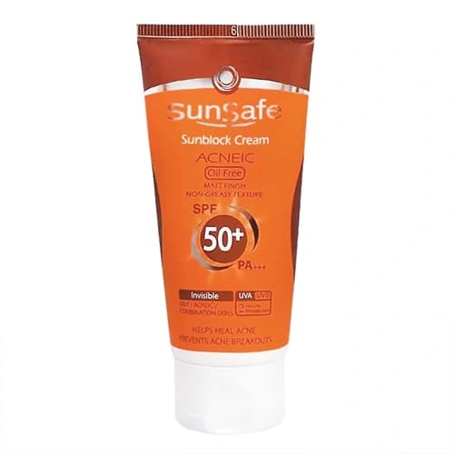 کرم ضد آفتاب سان سیف SPF50 اصل فاقد چربی مناسب پوست چرب