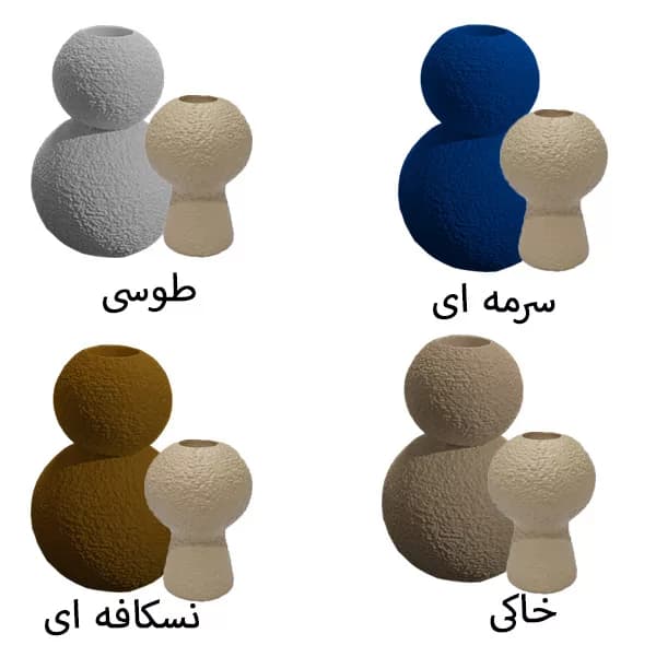 شمعدان مدل توپی مناسب برای شمع مخروطی مجموعه ۲ عددی — تصویر ۶