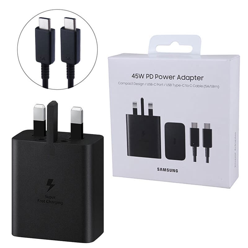 شارژر دیواری 45 وات سامسونگ EP-T4510 PD 3A + کابل تبدیل تایپ سی — تصویر ۱۱