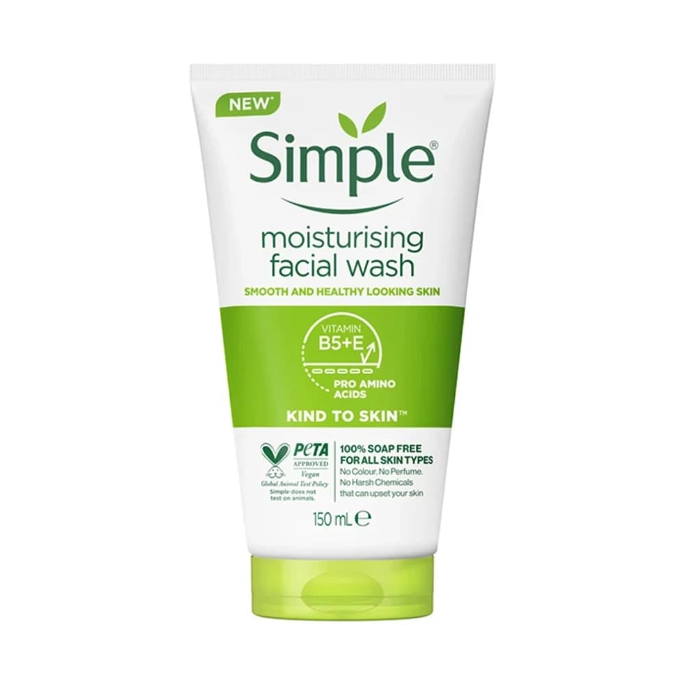 ژل شست‌شوی صورت سیمپل مدل moisturising