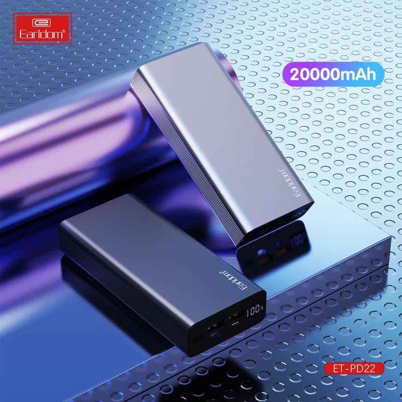 پاوربانک فست شارژ 20000 ارلدام Earldom ET-PD22 QC3.0 PD 22.5W — تصویر ۸