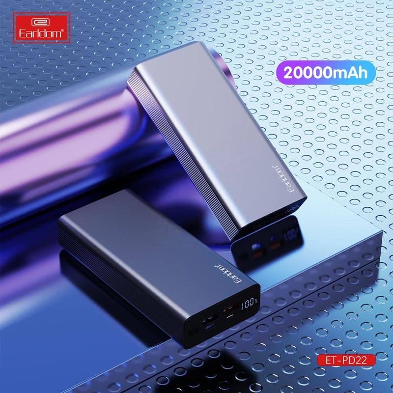 پاوربانک فست شارژ 20000 ارلدام Earldom ET-PD22 QC3.0 PD 22.5W — تصویر ۵