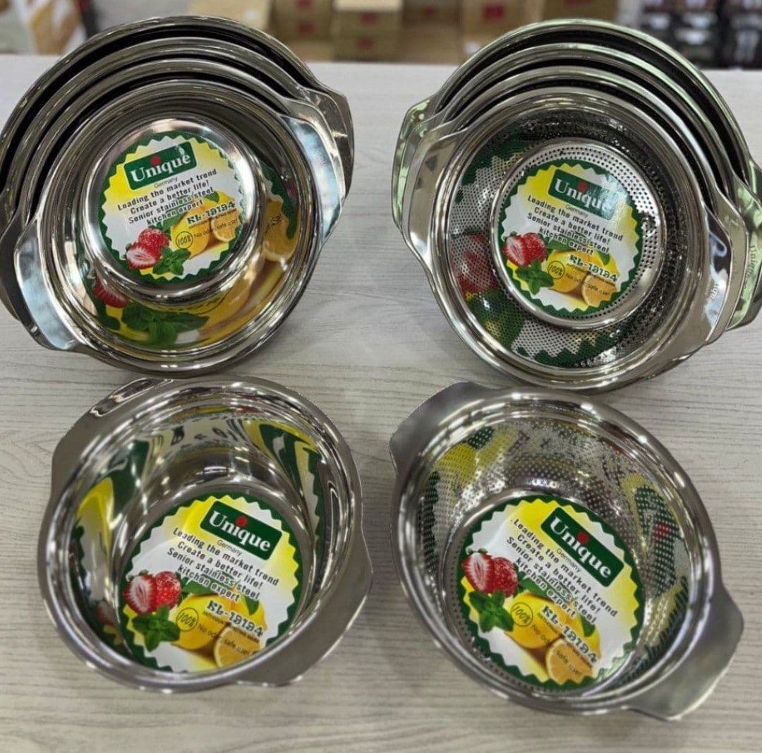 آبکش و لگن دسته دار 10 پارچه یونیک کد 579 — تصویر ۴