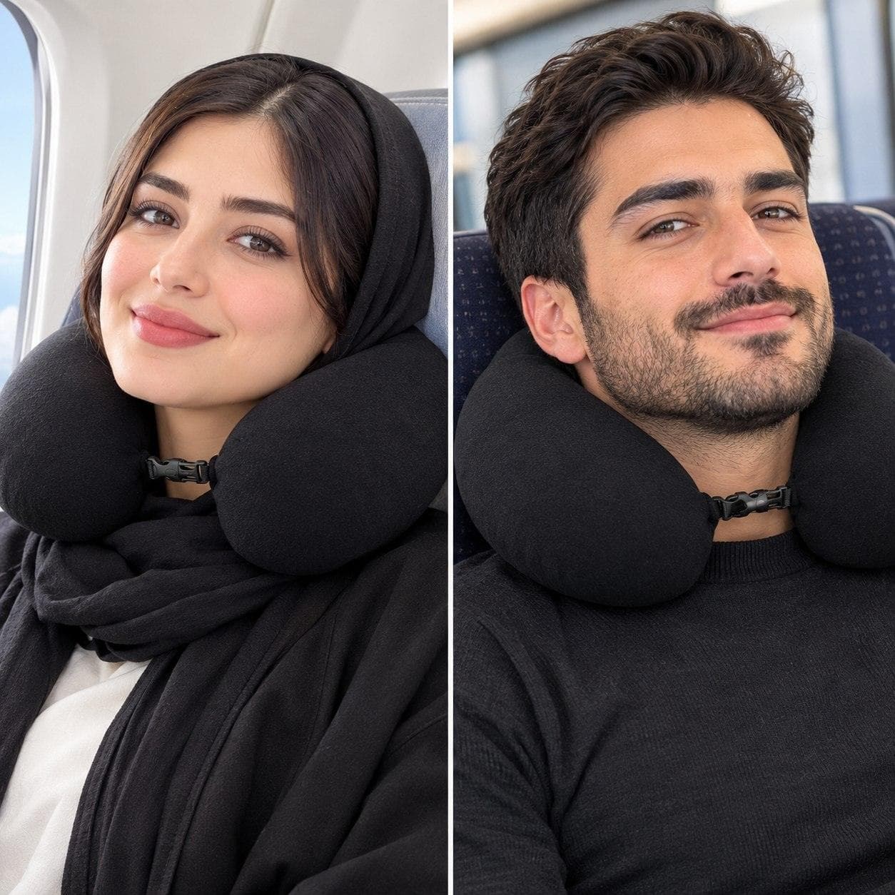 پشت گردنی طبی رنگ مشکی -راحتی گردن در رانندگی و … — تصویر ۲