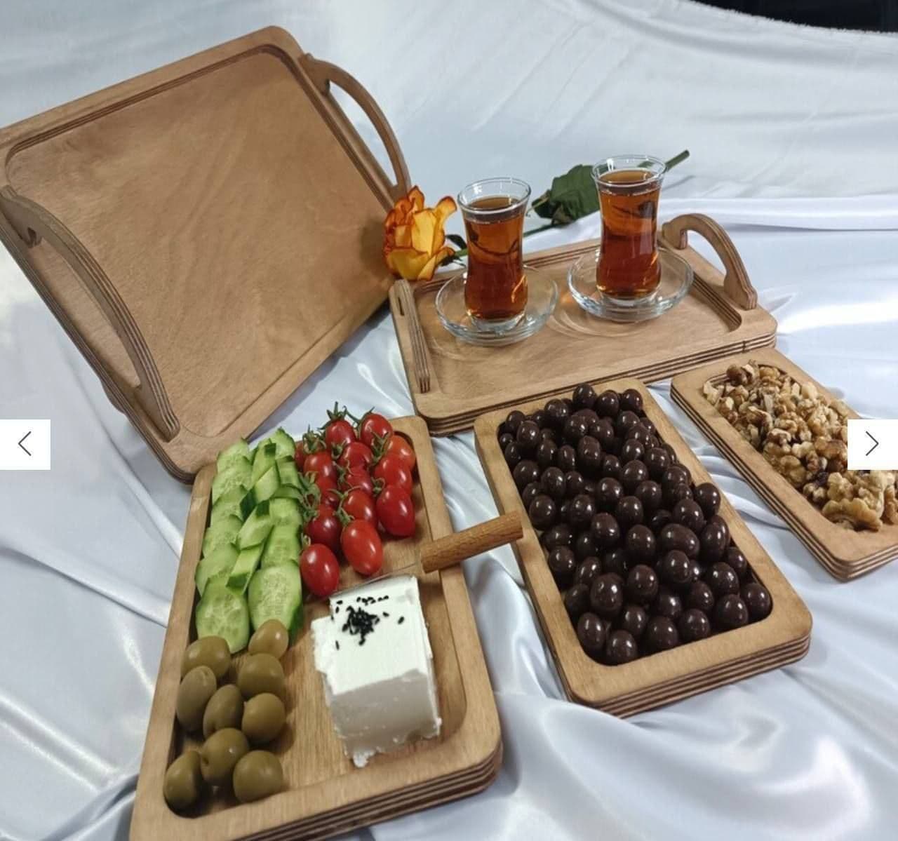 سینی و مزه خوری 5 تیکه کد 450