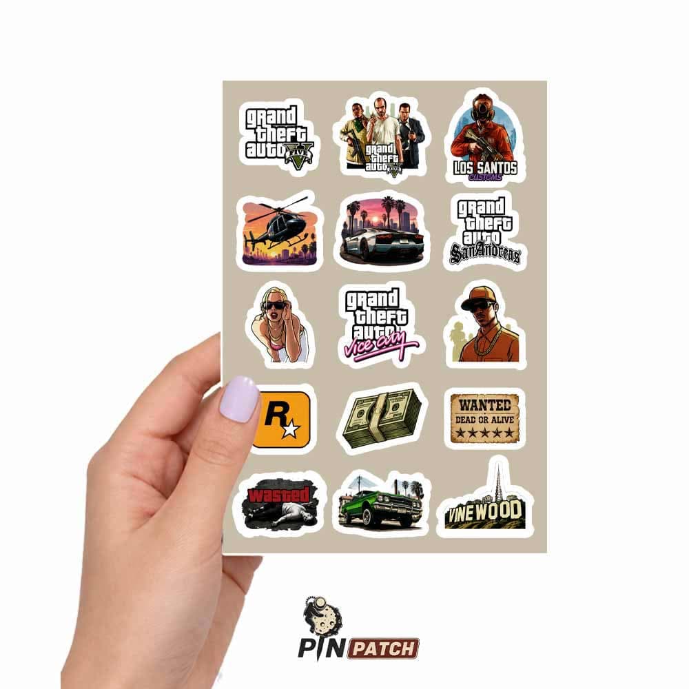 پک استیکر طرح بازی GTA