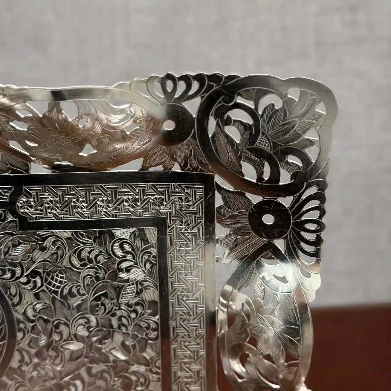شیرینی خوری نقره قلم تبریز — تصویر ۳