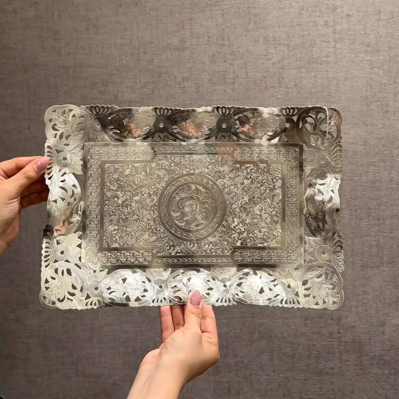 شیرینی خوری نقره قلم تبریز — تصویر ۶