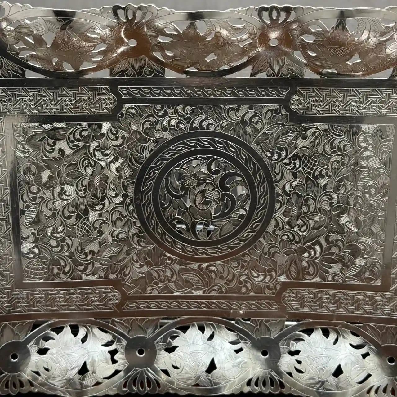 شیرینی خوری نقره قلم تبریز — تصویر ۴