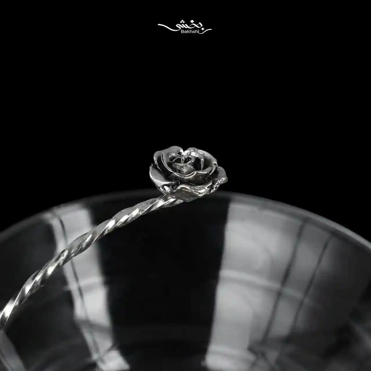 کاسه دسته نیمه بلور نقره — تصویر ۹