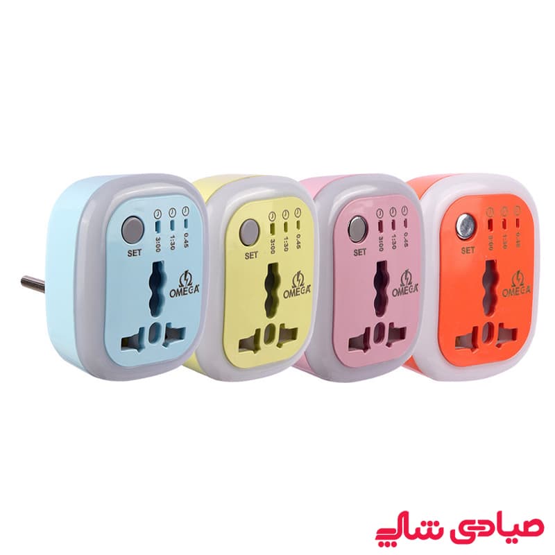 تبدیل دوشاخه تایمردار امگا مدل M100