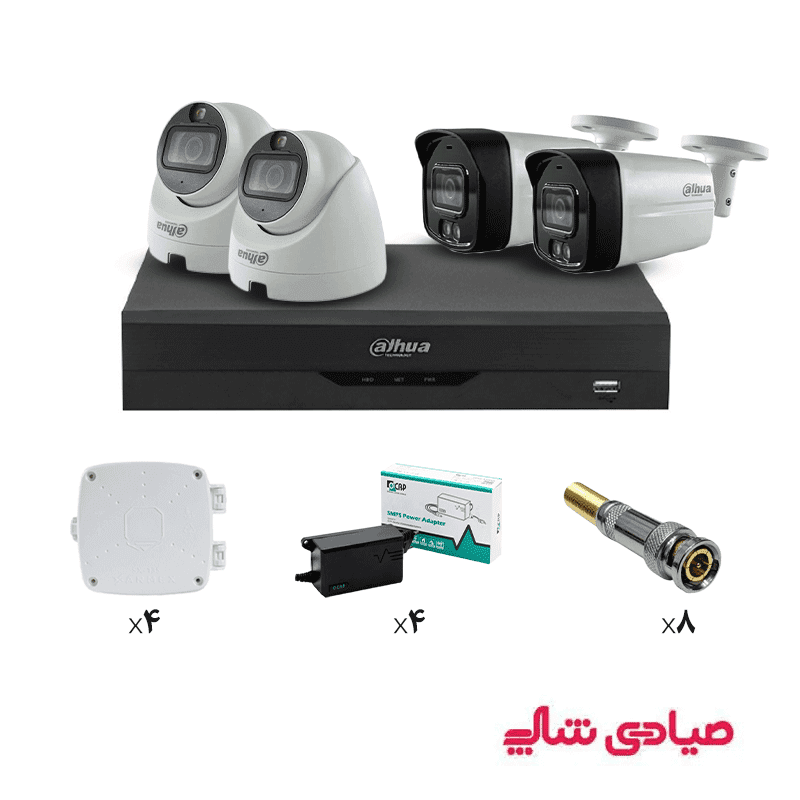 پکیج دوربین مداربسته داهوا 4 با دستگاه 5104