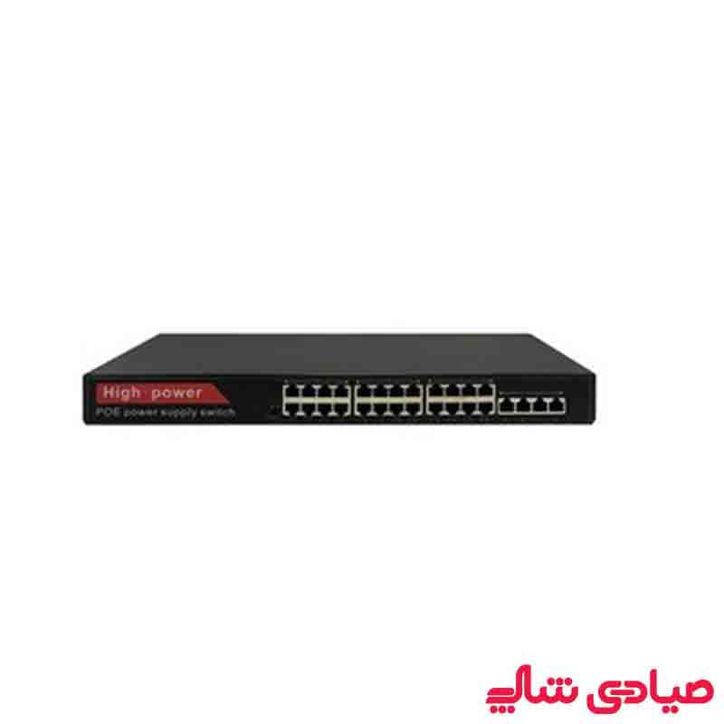 سوئیچ شبکه PoE سیماران 28 پورت مدل SM-LB244P