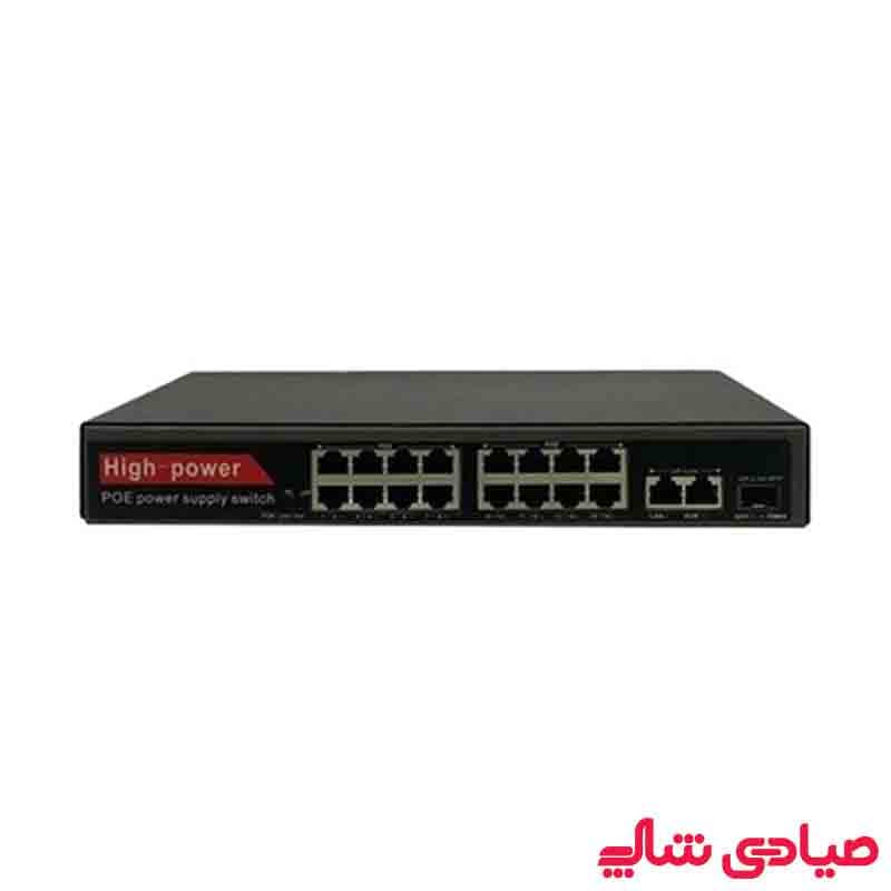 سوئیچ PoE سیماران 16 پورت مدل SM-LB162P-SF — تصویر ۲