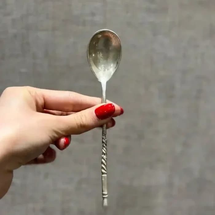 قاشق شش عددی چای خوری نقره تبریز کد3 — تصویر ۲