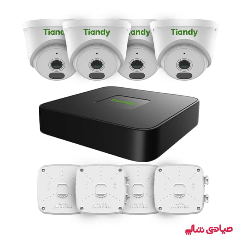 پک 4 دوربین مداربسته تیاندی ۲ مگاپیکسل با دستگاه R3105 و کمباکس آرمکس