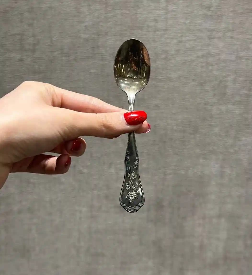 قاشق شش عددی چای خوری نقره مدرن کد4 — تصویر ۲