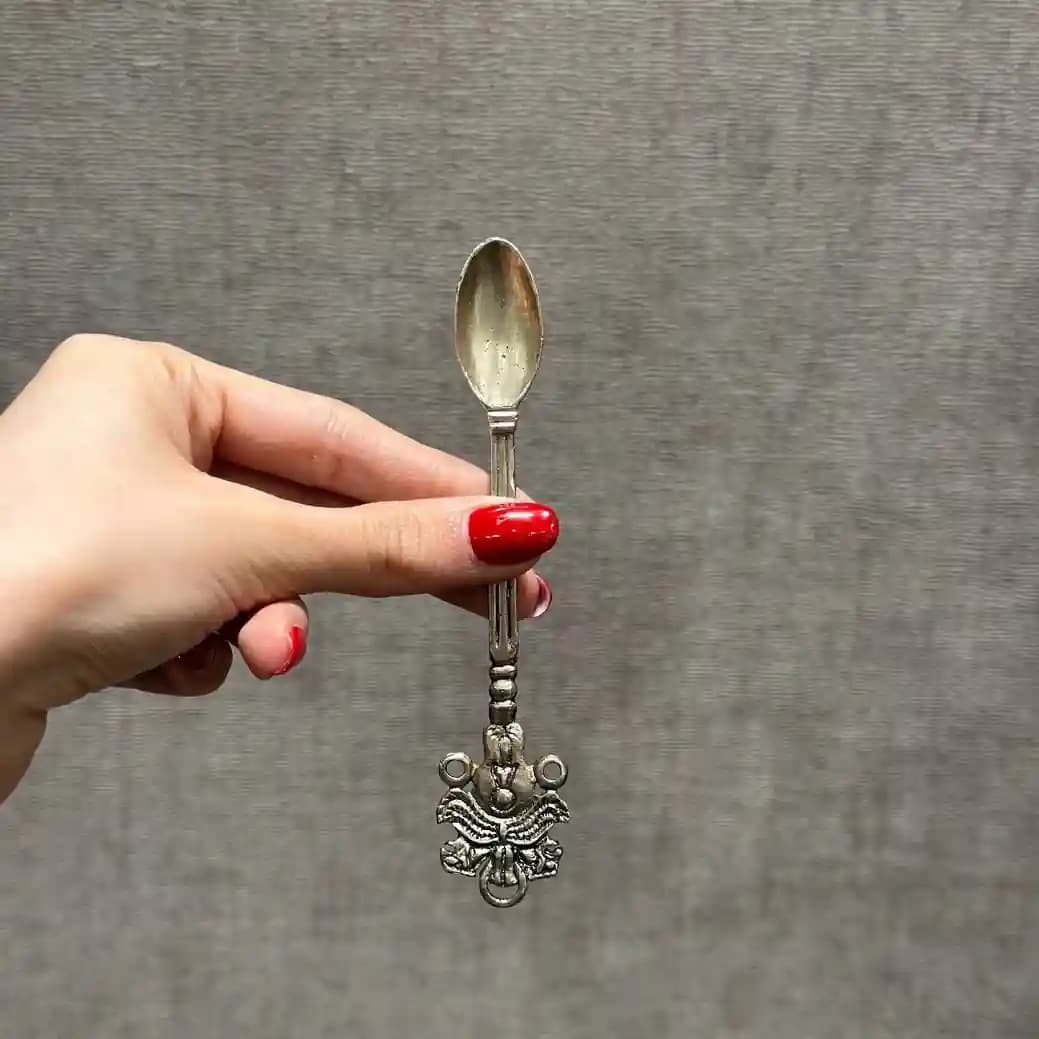 قاشق شش عددی چای خوری نقره مدرن کد2 — تصویر ۲