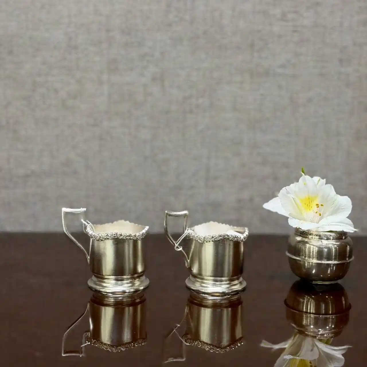 ست چای خوری نقره بدون قلم — تصویر ۶