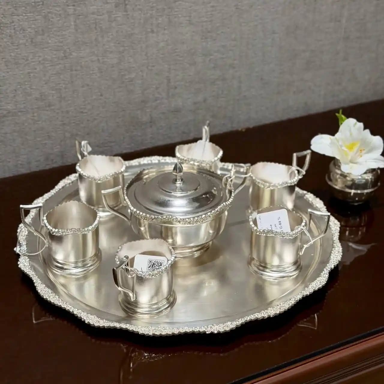 ست چای خوری نقره بدون قلم