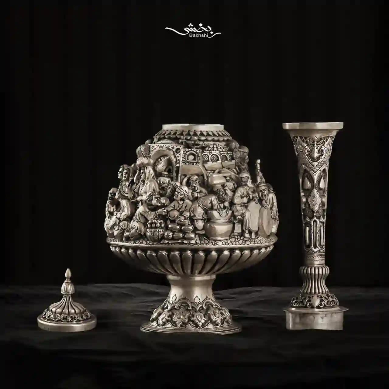 تنگ نقره مینیاتور حجمی اعلا — تصویر ۳