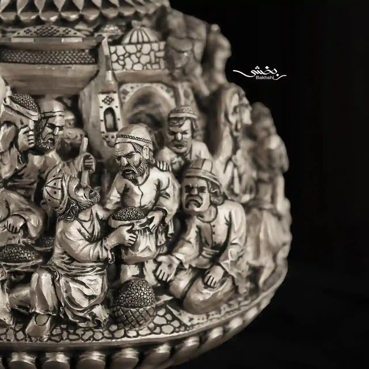 تنگ نقره مینیاتور حجمی اعلا — تصویر ۸