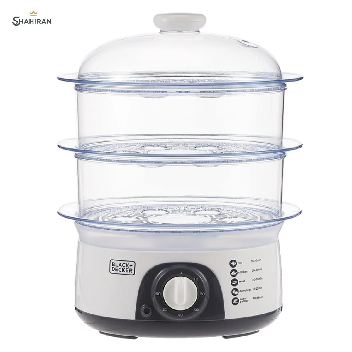 بخارپز ۳ طبقه بلک اند دکر مدل BLACK+DECKER HS6000