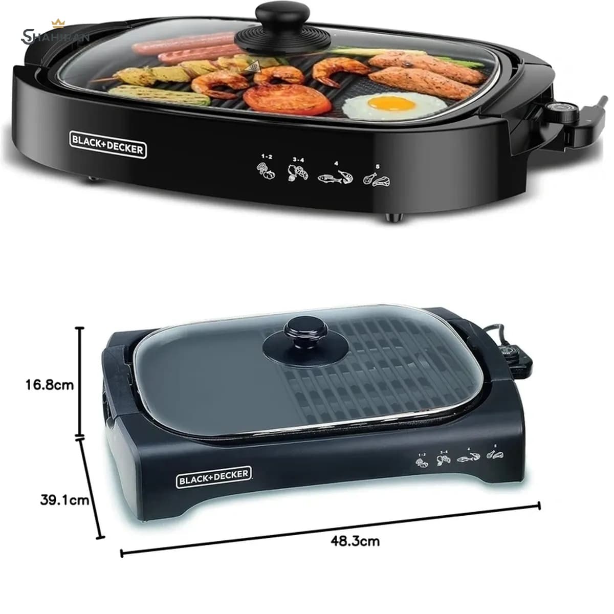 گریل برقی بلک اند دکر مدل BLACK+DECKER GH1500 — تصویر ۴
