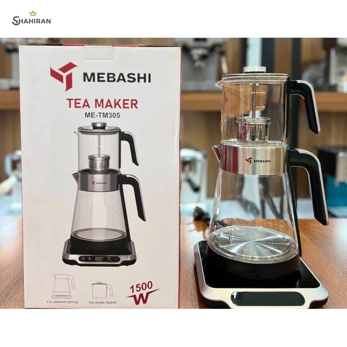 چای‌ساز 1.7 لیتر مباشی مدل MEBASHI ME-TM305B — تصویر ۳