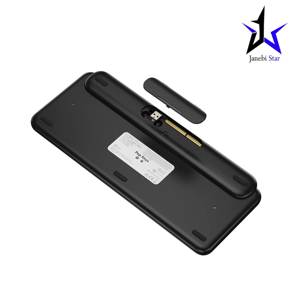 کیبورد بی سیم لاجیتک مدل Pop Keys Logitech Black and Yellow — تصویر ۴