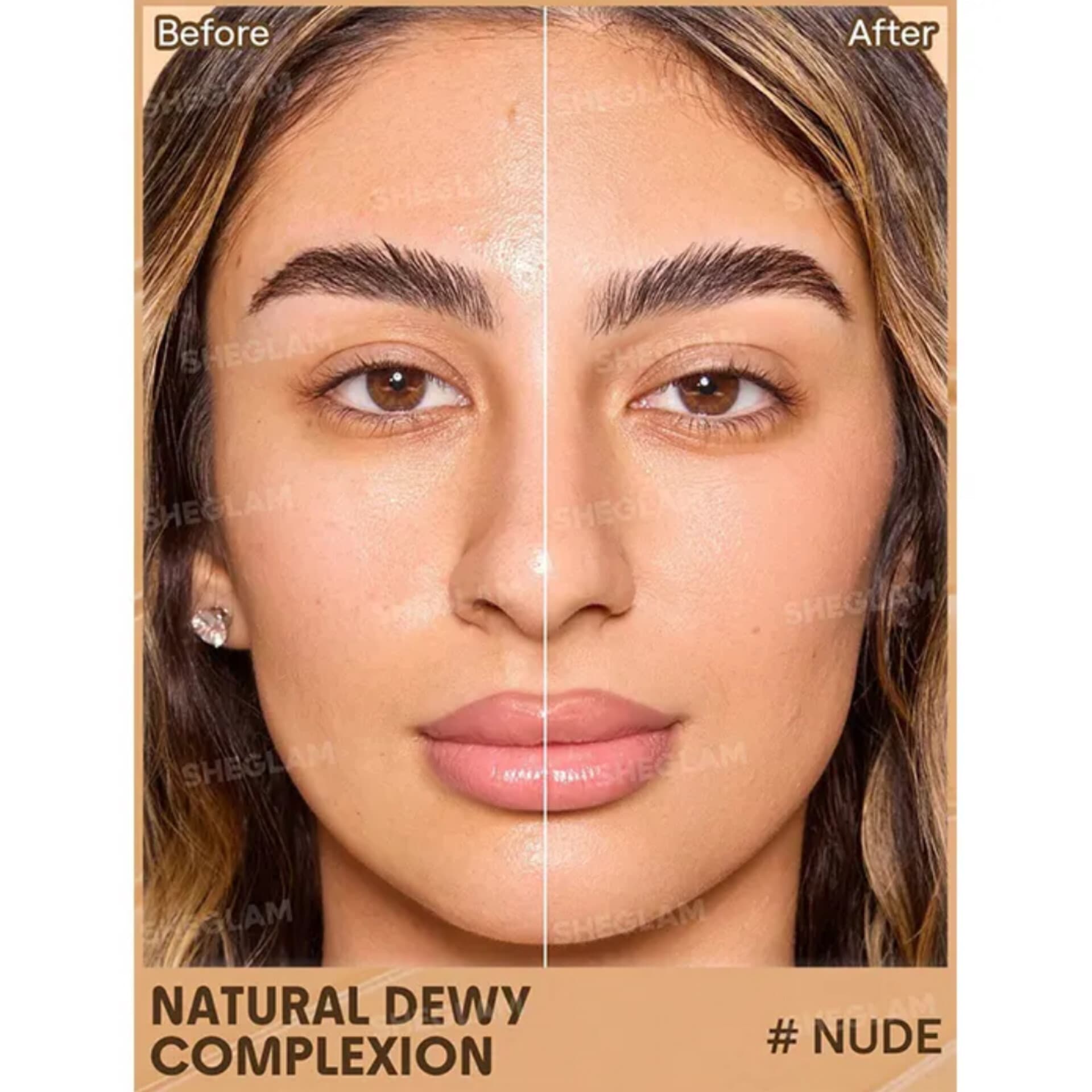 تینت پوست کرمپودری مدل DEW & Done با Spf20 شیگلم — تصویر ۴