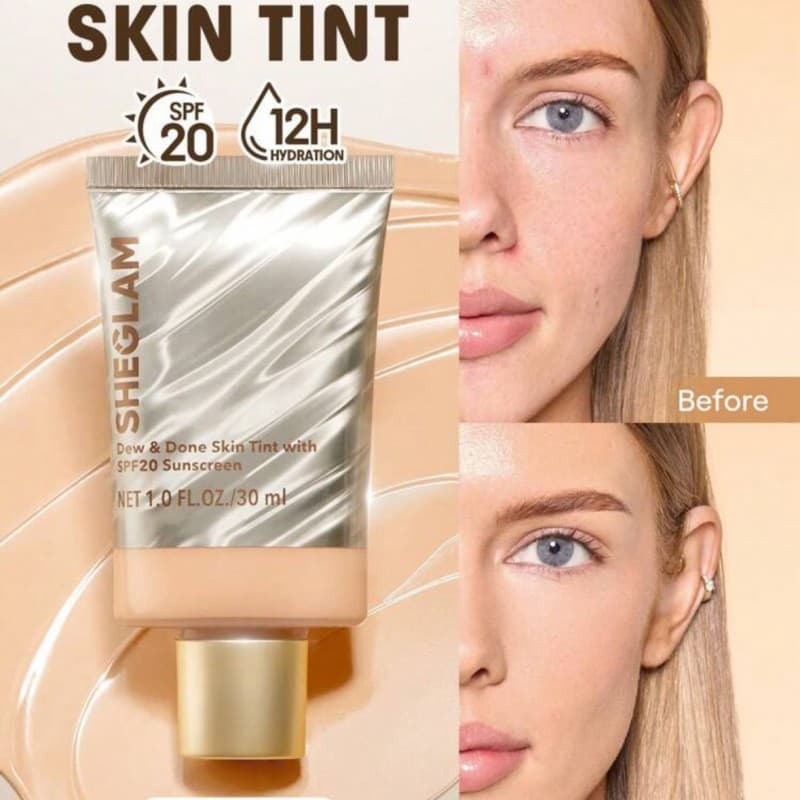 تینت پوست کرمپودری مدل DEW & Done با Spf20 شیگلم — تصویر ۶