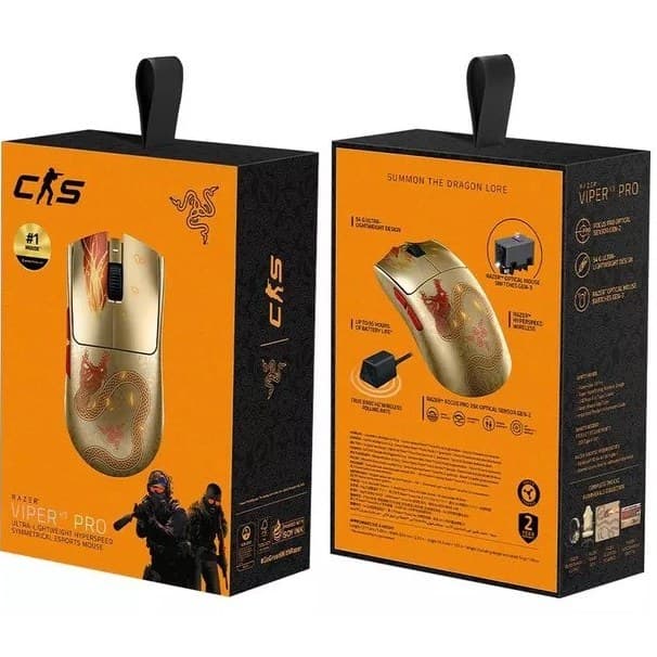 ماوس بی سیم گیمینگ ریزر مدل Viper V3 Pro طرح Counter Strike 2 — تصویر ۱۱